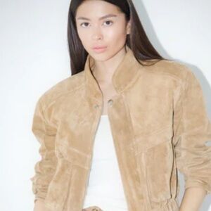 Vintage Brown Suede Button-Up Shirt Jacket